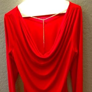 Michael Kors Top with draped gold chain low back